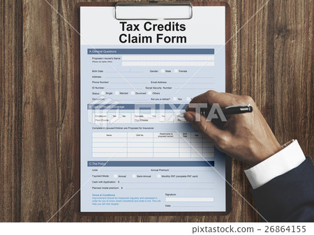 Tax Credits Claim Form Concept Tax Credits Claim Form Concept 26864155