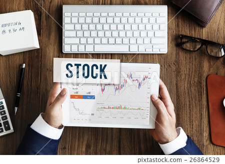 Stock Market Results Stock Trade Forex Shares Concept 26864529
