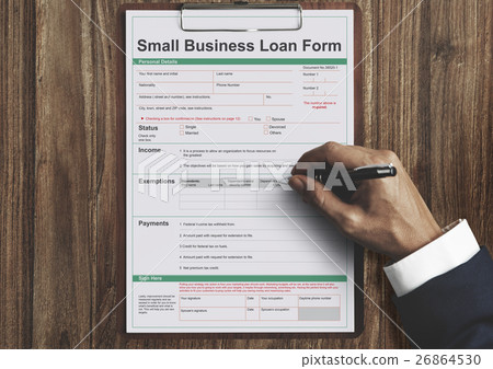 Small Business Loan Form Ownership Concept 26864530