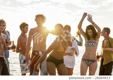 Beach Party Freedom Vacation Leisure Activity Concept Beach Party Freedom Vacation Leisure Activity Concept 26864613