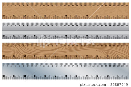 Wooden Ruler with Stainless Ruler. Wooden Ruler with Stainless Ruler. 26867949