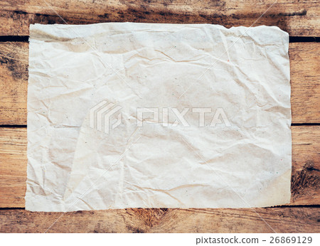 Old paper and poster vintage on wood background 26869129