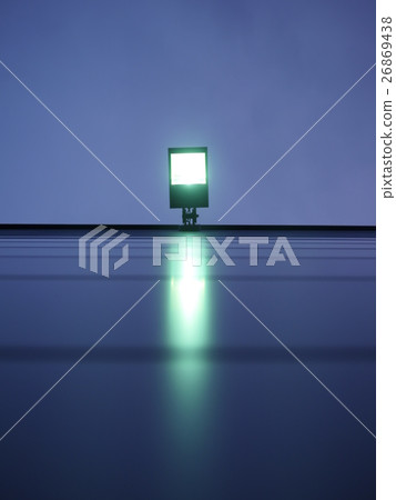 Floodlight with green light Floodlight with green light 26869438