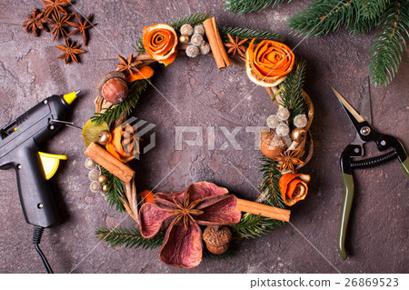 Christmas aromatic eco wreath 26869523