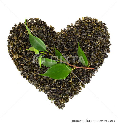 Tea with green leaf - concept 26869565