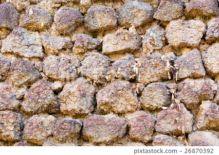 wall of brick, tuff and stone. wall of brick, tuff and stone. 26870392