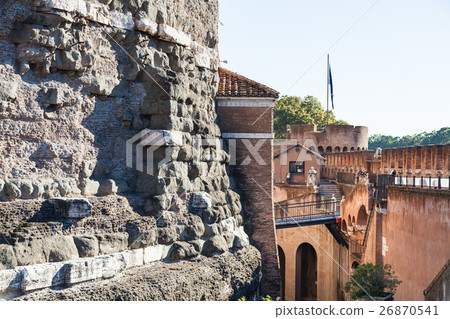 ancient walls of Castle of the Holy Angel in Rome ancient walls of Castle of the Holy Angel in Rome 26870541