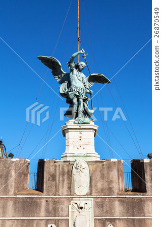 statue of Michael the Archangel on top of Castle 26870549