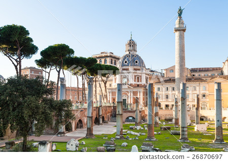 Trajan's Forum, Trajan Column in roman forums 26870697