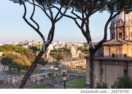 view on Roman forums and Church 26870700