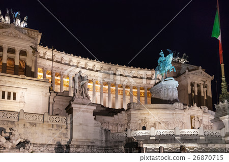 Altare della Patria in Rome city in night 26870715