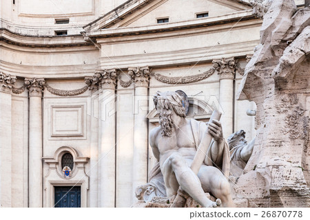 figure of Fontana dei Quattro Fiumi in Rome figure of Fontana dei Quattro Fiumi in Rome 26870778