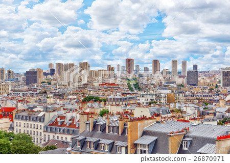 Beautiful panoramic view of Paris  26870971