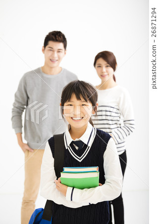 Happy Attractive Young  Family Portrait 26871294