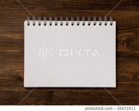 blank note paper on wooden background 26872811