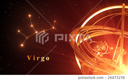 Zodiac Constellation Virgo And Armillary Sphere 26873256