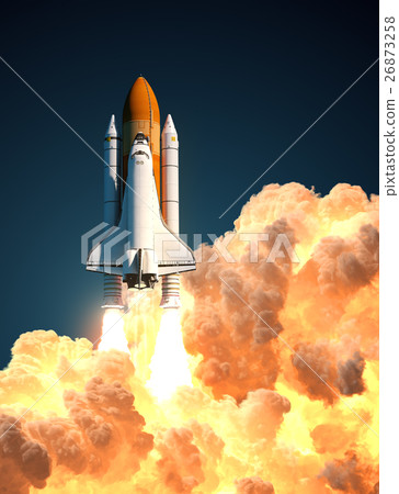 Space Shuttle In The Clouds Of Fire Space Shuttle In The Clouds Of Fire 26873258
