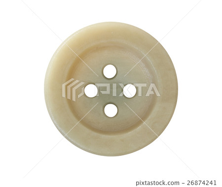 Detail of the button on white background 26874241