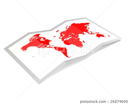 World map in red isolated World map in red isolated 26874600
