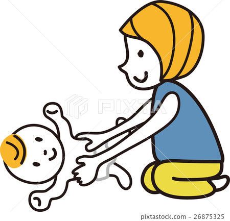 Baby Massage Stock Illustration