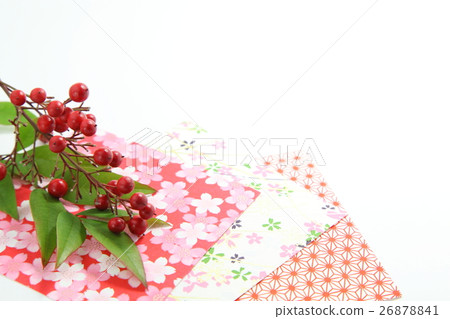 New Year image New year's material White back Flower pattern Southern sky 26878841