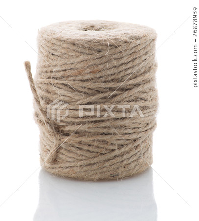 coil jute rope on a white background. 26878939