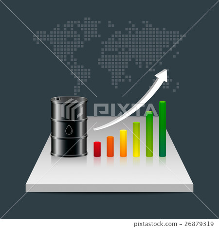 Oil industry concept. Oil price growing up Oil industry concept. Oil price growing up 26879319