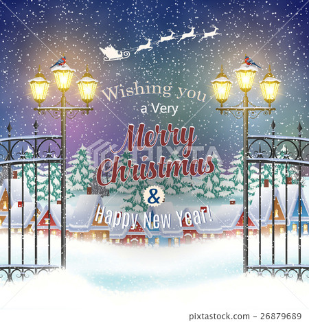 snowy village landscape snowy village landscape 26879689