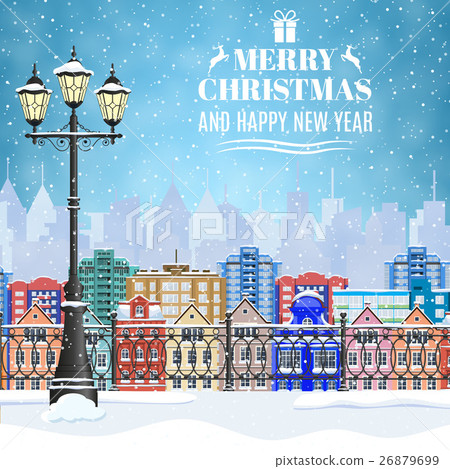 Christmas Winter Cityscape Christmas Winter Cityscape 26879699
