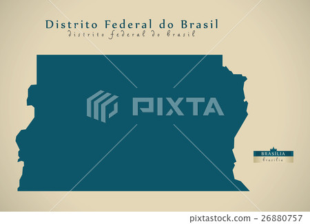Modern Map - Distrito Federal do Brasil BR 26880757
