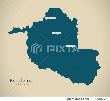 Modern Map - Rondonia BR Brazil Illustration Modern Map - Rondonia BR Brazil Illustration 26880773