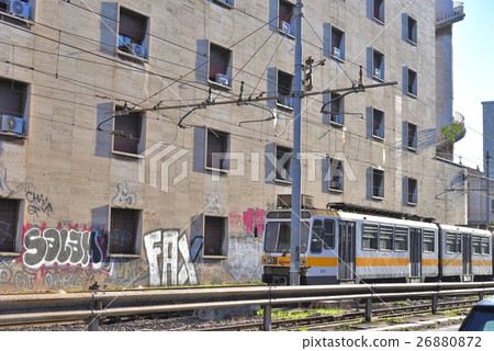 Italian side of Roma · Termini station on the side street line Italian side of Roma · Termini station on the side street line 26880872