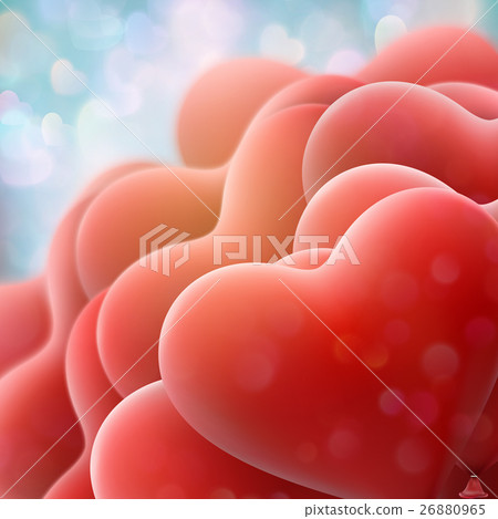 Red love flying balloos. EPS 10 26880965