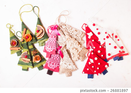 Christmas textile trees 26881897