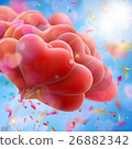 Red heart balloons. EPS 10 Red heart balloons. EPS 10 26882342