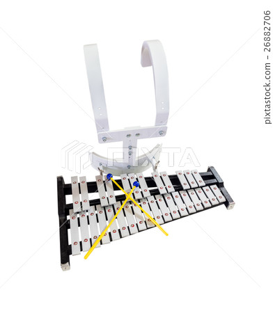 Xylophone with mallets on isolated Xylophone with mallets on isolated 26882706