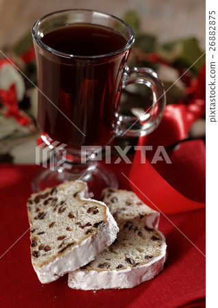 Christmas stollen and mulled wine 26882875