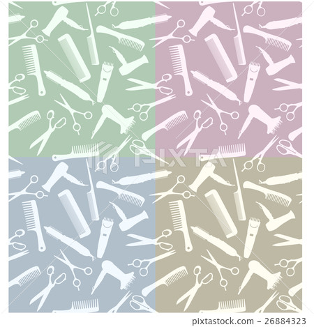 Seamless background - hairdressing salon Seamless background - hairdressing salon 26884323