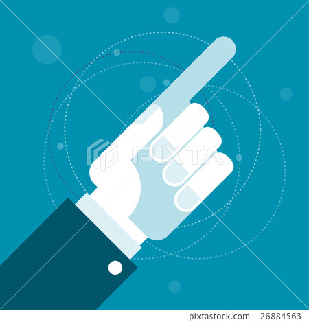 Hand with pointing finger - showing a direction 26884563