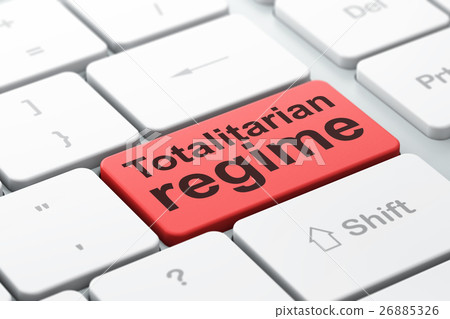 Politics concept: Totalitarian Regime on keyboard Politics concept: Totalitarian Regime on keyboard 26885326