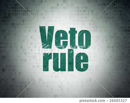 Political concept: Veto Rule on Digital Data Paper Political concept: Veto Rule on Digital Data Paper 26885327