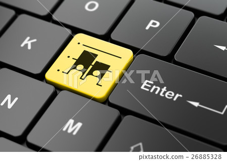 Politics concept: Election on computer keyboard Politics concept: Election on computer keyboard 26885328