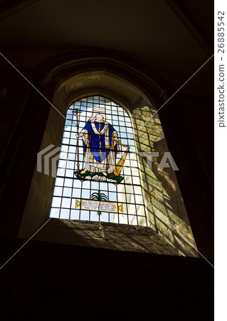 Saint David on stained glass window in Chichester Saint David on stained glass window in Chichester 26885542