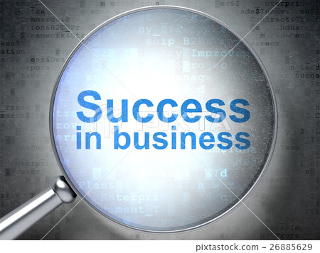 Business concept: Success In business with glass Business concept: Success In business with glass 26885629