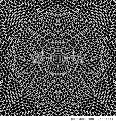 Line art black and white mandala 26885734