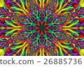 Rainbow colored glossy fractal mandala 26885736