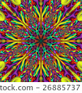 Rainbow colored glossy fractal mandala 26885737