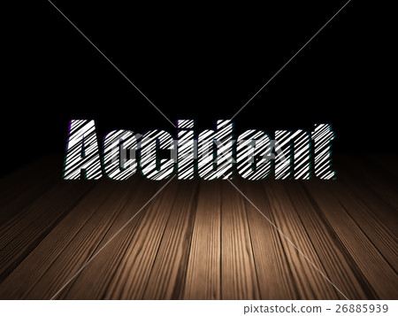 Insurance concept: Accident in grunge dark room Insurance concept: Accident in grunge dark room 26885939