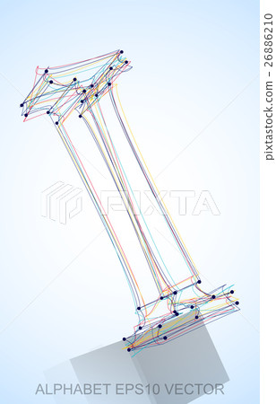 Vector illustration of a Multicolor sketched I. Vector illustration of a Multicolor sketched I. 26886210