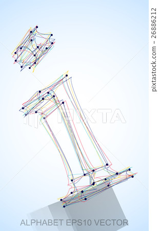 Vector illustration of a Multicolor sketched I. Vector illustration of a Multicolor sketched I. 26886212